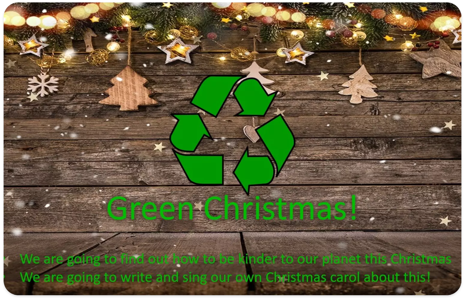 Green Christmas poster Take Charge