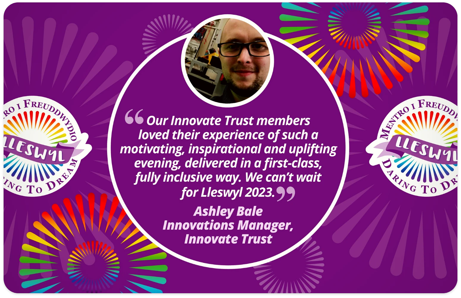 Llesywl Festival comment from Ashley Bale at Innovate Trust